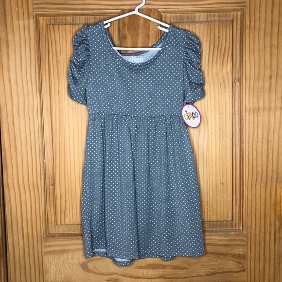 Circo Grey Polka Dot Peplum Girls Top (XS) - Picture 1 of 2